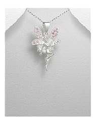Fairy CZ Pendant Necklace In 92.5 Sterling Silver