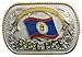 Mens BELIZE FLAG 2 Punk Rock Metal Belt Buckle