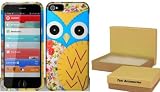 Cute Patchwork Yellow Owl Hard Snap On Case Cover Faceplate Protector for Apple iPhone 5 (AT&T / Verizon / Sprint) + Free Texi Gift Box