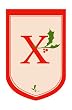 Monogram Holiday Garden Size Flag - X Monogram Holiday Garden Size Flag - X