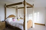 Wallmonkeys Peel and Stick Wall Decals - Four Poster Bed - 72