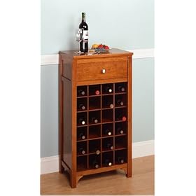 Wine Cabinet with -1- Drawer and Glass Holder, Holds 24 Bottles of Wine by Modern Lines