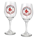 Boston Red Sox 2pc Wine Glass Set - Primary Logo MLB Baseball