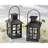 Luminous Black Mini-Lantern Tea Light Holder - Baby Shower Gifts & Wedding... by Kateaspen