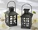 Luminous Black Mini-Lantern Tea Light Holder