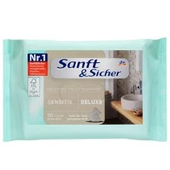 Sanft & Sicher Deluxe Sensitiv Feuchtes Toilettenpapier Nachf�ller, 2er Pack (2 x 60 St�ck)