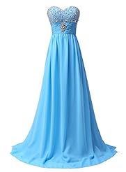 Strapless  Chiffon Sequined Beaded Lace-Up  Ball Gown Evening Dress/Party Dress 