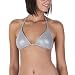Apparel : Go International® Foil Print Triangle Swim Top - Silver