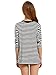 Romwe Women's Stripe Long Sleeve Casual Loose Top T-Shirt Black S