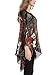 DJT Womens Floral Printed Chiffon Caftan Poncho Tunic Top One Size T63 Black-Floral
