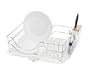 simplehuman System Dishrack with Bamboo Knife Block, Stainless Steel