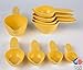 Pourfect 9-Piece Measuring Cup Set, Yellow Pepper