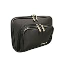 Amazon's Kindle DX CaseCrown Double Memory Foam Pouch Case with Front Pocket and Transparent Screen Protector - Nylon Black