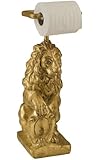 Hickory Manor House Standing Lion Toilet Paper Holder with Gold Leaf