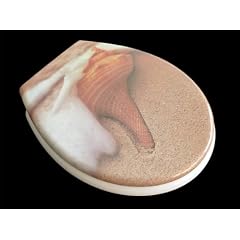 Duroplast WC Sitz Klobrille Modell Strand mit Absenkautomatik, zur Reinigung abnehmba