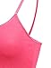 LE3NO Womens Basic Solid Fitted Cami Crop Top with Stretch