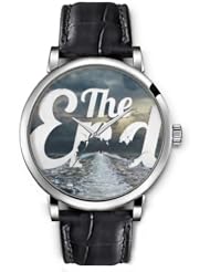 SPRAWL Aanalog Fashion Series Silver Ladies Watches of Genuine Black Leather Strap,Unique Wrist Watch for Women Girls Designed with The end