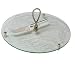 Large Glass Cheese Tray with Knife