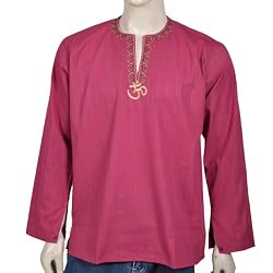 Mens Long Sleeve Casual Cotton Shirt Kurta India Chest 38 inches