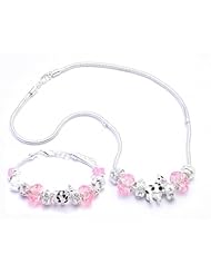 Giraffe Charm Bracelet and Necklace Gift Set Girls Pandora Style - Gift Boxed
