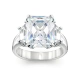 Bling Jewelry Kim Kardashian Style Engagement Ring 12ct Emeald Cut CZ with Trapezium side stones Sterling Silver -. 5