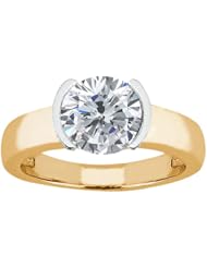 0.90 Ct Round H/I I1 Diamond 18K Yellow Gold Ring