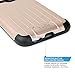 Galaxy J7 (2015) Case, Galaxy J700 Case, With TJS Tempered Glass Screen Protector, Slim Rugged Duo Hybrid Shockproof Armor Drop Protection Case For Samsung Galaxy J7/J700 (Rose Gold)