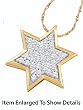 Stunning Solid Yellow Gold 1/4 Ct. Diamond Star Pendant