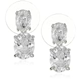 cheap gold dangle earrings CZ by Kenneth Jay Lane D