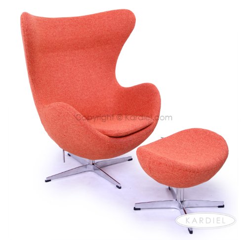 Cheap Egg Chair: Cheap Egg Chair amp; Ottoman, Cinnabar 