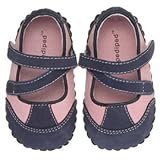 Pediped Originals * Janine -- Pink / Navy * Soft Leather-Soled Shoes! Large (US size: 5.5 -6 / 18-24 months / EU Size 21)