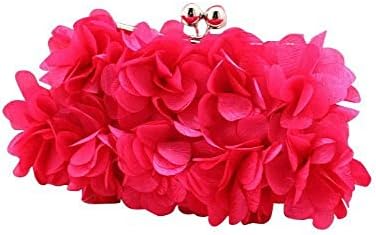 Ladies Trendy Floral Evening Wedding Party Handbag Purse Clutch Munaudiere, Gift Idea