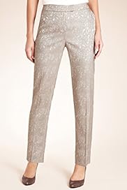 Autograph Floral Lace Jacquard Straight Leg Trousers