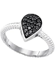 0.20CTW-BLACK DIA RING