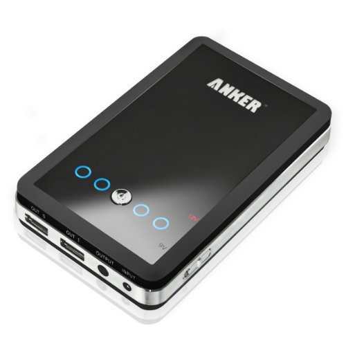 Anker® Astro3 10000mAh Multi-voltage (USB output: 5V, 2A; DC output: 9V / 12V, 2A) External Battery Pack ( Dual USB Output plus DC Output ) for Samsung Tablets, Netbook, Digital Cameras, DV Recorders, PS Vita, Nexus 7, NDS, NDSL, GoPro; iPhone 5 (Lightning Cable not Provided), iPad, iPod; HTC Sensation, EVO, One X; Samsung Galaxy S3 [12 connectors for mobile phones, 6 connectors for tablets, US AC adapter included]