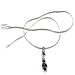 Silver Pendant with Chain Onyx Gemstone Jewelry 1.75 inches