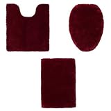 Modern Home Bath Rugs - Red Ribbon