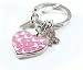 NEW AUTHENTIC COACH BREAST CANCER RESEARCH SIGNATURE LOCKET CHARM KEYFOB (Pink/Silver)