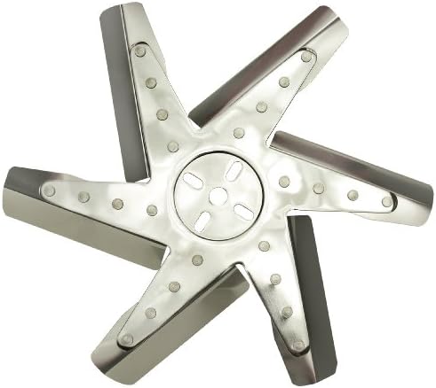 Derale 19215 15" High Performance Polished Chrome/Stainless Flex Fan Standard Rotation