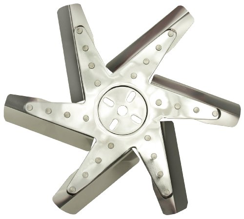 Derale 19215 15" High Performance Polished Chrome/Stainless Flex Fan Standard Rotation
