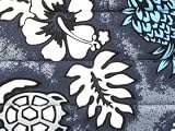 HAWAIIAN PRINT - Turtles Cinder Island CUSTOM Seatcovers - Jeep Wrangler & Wrangler Unlimited (2007-2007 ) - Rear Bench w/ Adjustable Headrests