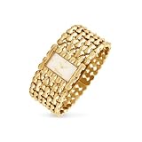 Roberto Cavalli Oryza - Gold Plated Signature Bracelet Dress Watch by Roberto Cavalli
