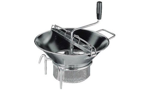 Paderno World Cuisine 42574-37 Food Mill, Stainless Steel, #5, With 3 mm Sieve by Meat Grinders