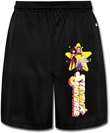 LCYC Men's Short Training Pants Steven Star Universe Logo Black Size XL