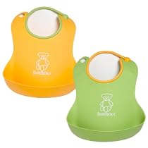 BabyBjörn Soft Bib 2 Pack - Green/Yellow