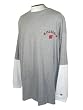 Russell Athletic University of Wisconsin Big & Tall Long Sleeve Hangdown Crew Tee Shirt