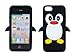 New Cute Penguin Silicone Soft Case Cover for Apple iPhone 5 Black