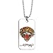 Ed Hardy roaring tiger dog tag painted necklace