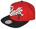 Mitchell and Ness Snapback Casquette - CHICAGO BULLS NBA Vice Script Adjustable Dark Red and Black