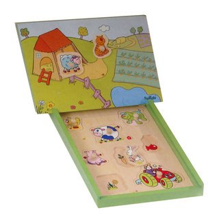 Childrens Toyshop  Toys : Magnetic Peg Puzzle "Farm"